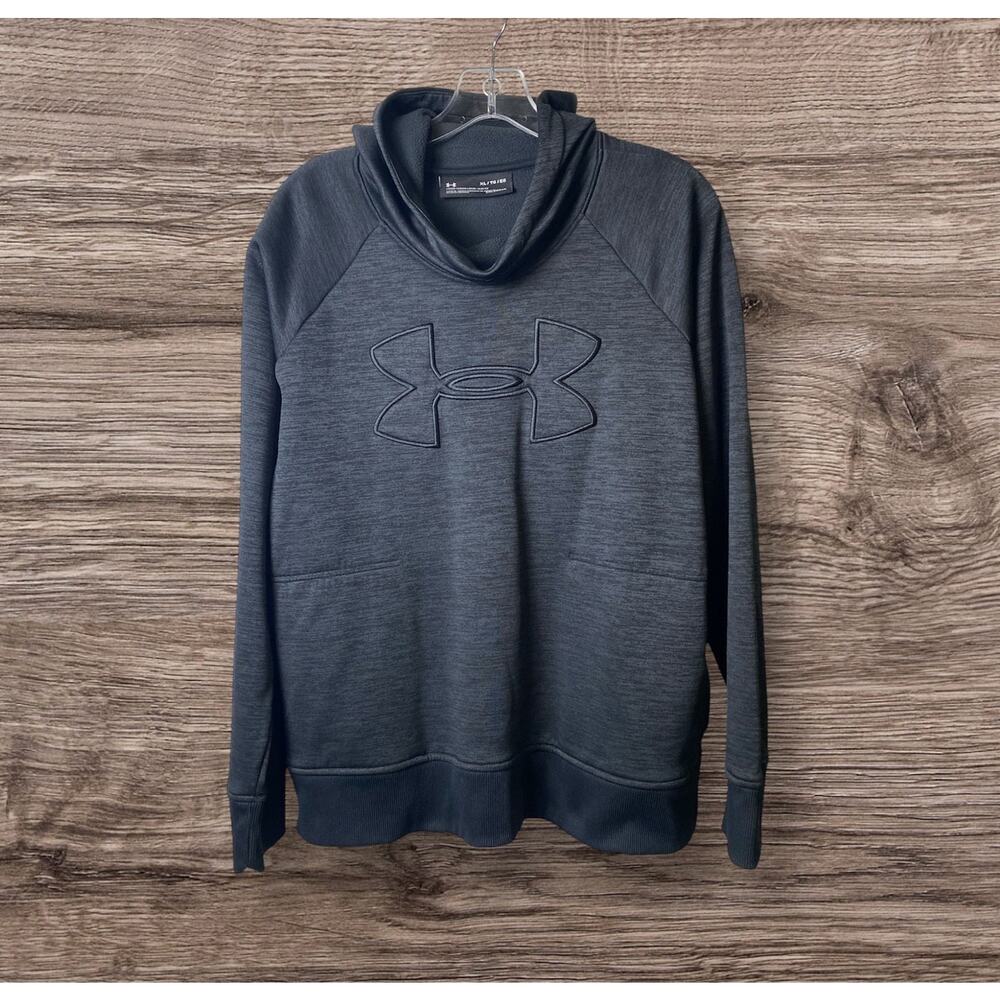 Under Armour Men's Blackout Logo Cold Gear Loose Pullover Hoodie Size X-Large